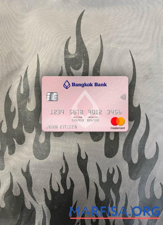 Blank Thailand Bangkok bank mastercard photolook front example